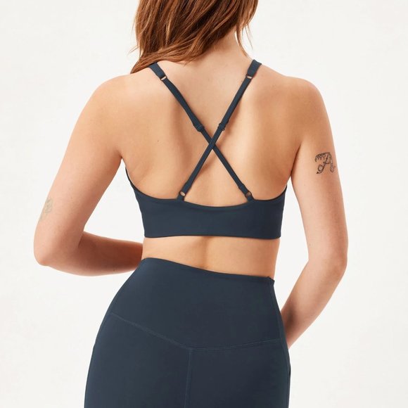 NWT  Girlfriend Collective   Midnight  Topanga  Halter  Sport Bra - Picture 2 of 4